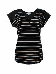 Adrienne Vittadini Womens Short Sleeve Shirt