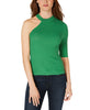 Bar III Womens Fitted Scoop Neck One-Shoulder Silhouette Sweater
