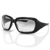 Bobster Womens Scarlet Sport Sunglasses Anti Fog Black Frame Clear Lens One Size