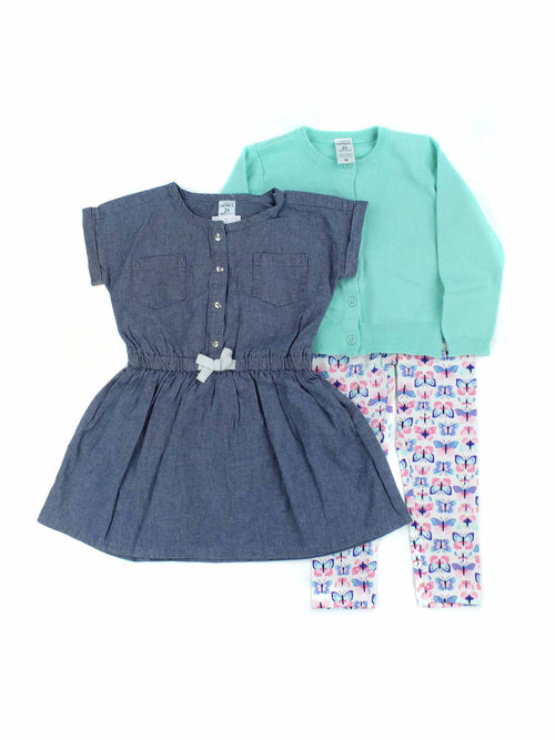 Toddler Girls 3-Piece Playwear Outfit Set