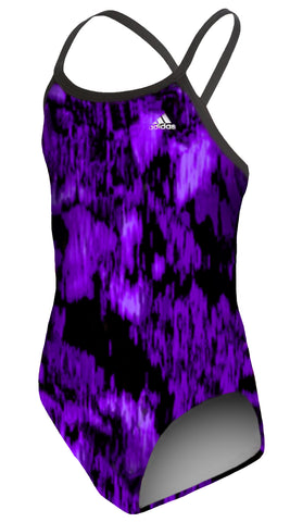 Girls C-Back Equinox Camo Print One Piece Swimsuit