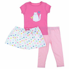 Baby Girl's 3 Piece Set-2 Shirts, 1 Pant