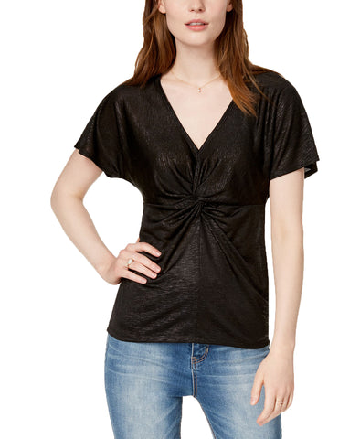 Bar III Womens Twist-Front Top