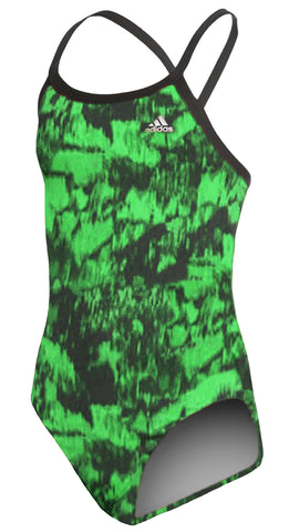 Girls Vortex Back Equinox Camo Print One Piece Swimsuit