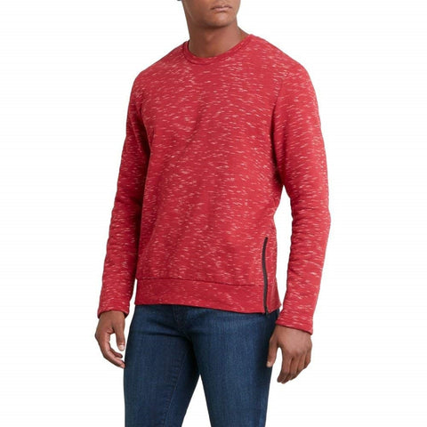 Tasso Elba Mens Pocket Sweatshirt with Faux-Suede Trim (Sesame Heather, X-Large)