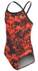 Girls Vortex Back Equinox Camo Print One Piece Swimsuit