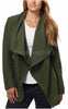 BNCI by Blanc Noir Women's Tweed Drape Front Shawl Collar Cardigan Sweater