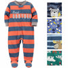 Baby Boys Printed 1 Piece Fleece Footy Pajama