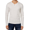 Alfani Men's Heather Long-Sleeve Split Crewneck T-Shirt