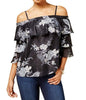 BCX Juniors Metallic Off-The-Shoulder Pullover Top