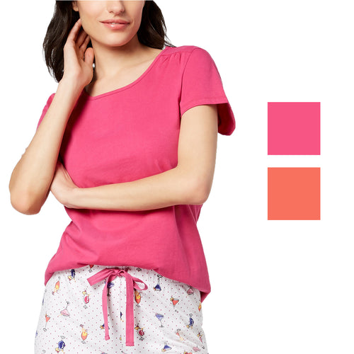 Charter Club Intimates Womens Soft Short Sleeve Knit Pajama Top
