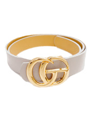 Womens One Size Belt, Gold Toned Buckle; Brown, Leopard, Black OR Ivory
