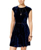 Bee Darlin Women's Cap Sleeve Velvet Dress NWOT (Navy, 7/8)