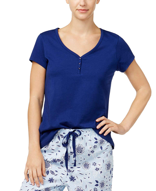 Charter Club Women's V-Neck Cotton Pajama Top
