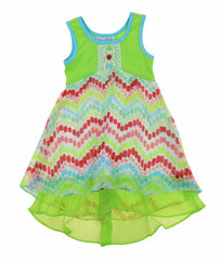 Jona Michelle Girls Sleeveless Patterened Casual Spring/Summer Playwear Dresses-943614