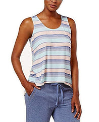 Alfani High-Low Pajama Tank Top (Island Stripe, XS)