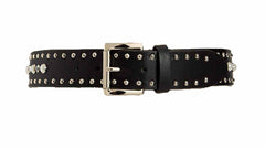 Steve Madden Stud & Imitation Pearl Belt New With Defect (Black, X-Large)