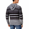 Men's Blanket Stripe Hoodie (Charcoal Heather, 3X-Large)