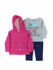 Toddler Girls 3-Piece Playwear Outfit Set