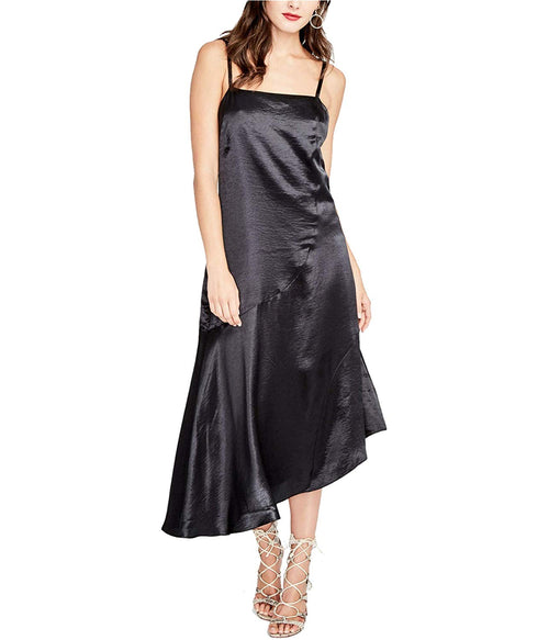 Womens Slip on Asymmetrical Dress (Black,0)