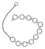 Steve Madden Womens Circle-Link Chain Belt (Silver)