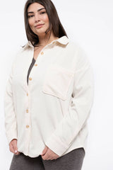 By The River Womens Button Up Corduroy Jacket