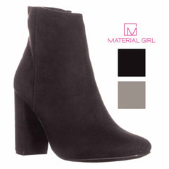 Material Girl Women's Cambrie Block-Heel Ankle Booties