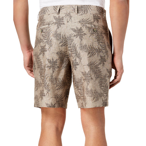 Tasso Elba Men's Fern-Print Linen Shorts