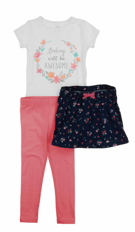 Toddler Girls 3 Piece Matching Outfit