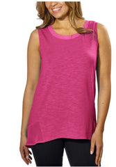 Adrienne Vittadini Womens High-Low Sleeveless Blouse Top