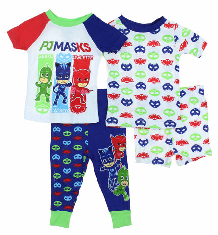 Boys 4 Piece Mix and Match Character Pajama Set, 24 Mos