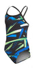Girls Code of Tribe Print Open Back One Piece Swimsuit