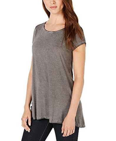 Bar III Strappy-Back T-Shirt (New Grey, XXL)