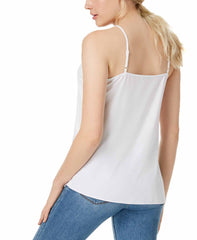 Bar III Womens Asymmetrical Tank Top (Bright White, X-Small)