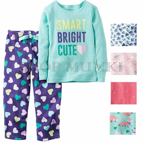Girls 2 Piece Pajamas Shirt and Pant Sleepwear