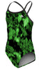 Girls C-Back Equinox Camo Print One Piece Swimsuit