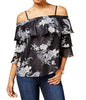BCX Juniors Metallic Off-The-Shoulder Pullover Top