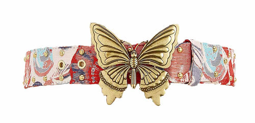 Steve Madden Womens Butterfly-Plaque Belt